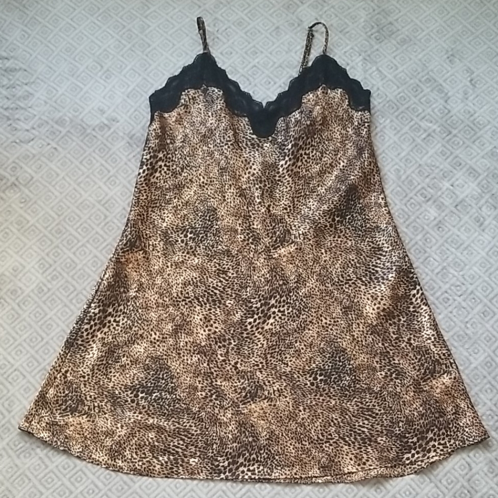 Leopard Print Mini Slip Dress